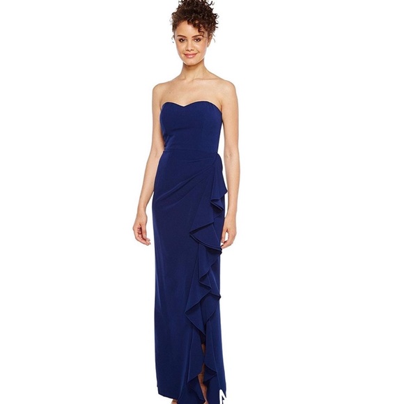 Aidan Mattox Dresses & Skirts - Aidan Mattox Strapless Flounce Crepe Gown